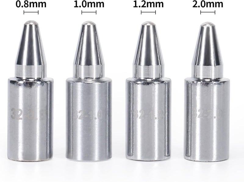WeP #948DN Desoldering Nozzles Set 4 PCS 0.8/1.0/1.2/2.0mm ONLY Compatible with 948D-III, 948D-I Desoldering Station - Image 2